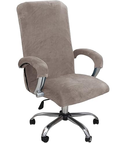 zalati Lot de 2 housses amovibles et lavables pour accoudoirs de chaise de bureau et de jeu – Noir