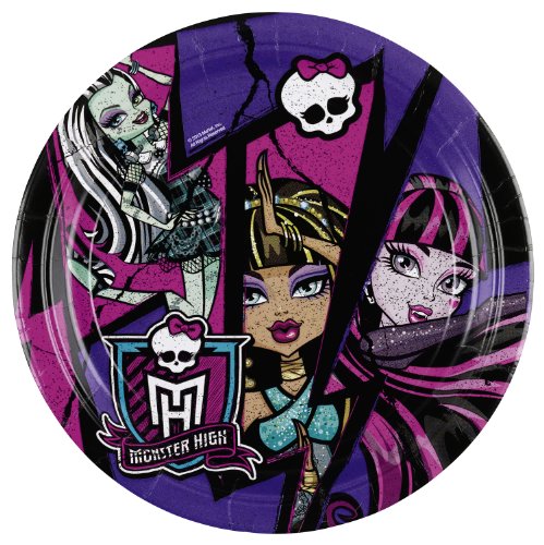 Monster-High-2-36-pices-ensemble-de-Fte-avec-assiettes-en-papier-serviettes-et-gobelets-pour-anniversaire-denfant