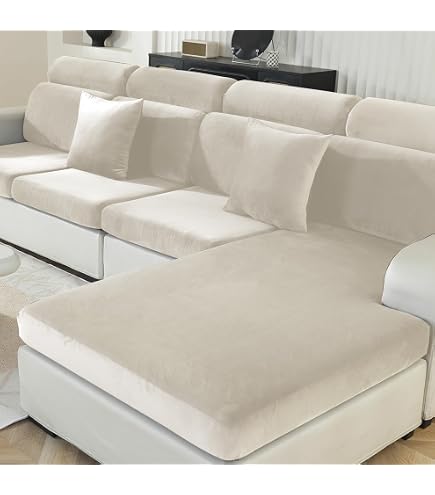 Gleedipre Housse de canapé Souple Velours côtelé Coussins de siège Dossier Couvercle de Protection pour Toutes Les Saisons Drap Housse canapé(Rose,50-65cm x 80-100cm