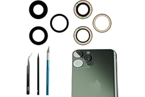 Dakexiong Rückkamera-Glaslinse Ersatz für iPhone 11 Pro/iPhone 11 Pro Max, für iPhone 11 Pro/iPhone 11 Pro Max Back Rück Kamera Glas Linse Ersatz, mit Reparaturwerkzeug Kit