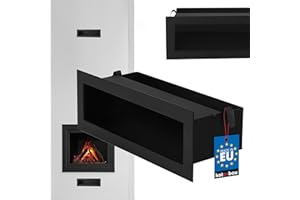 KOTARBAU® Grille Cheminée - Acier Revêtu Poudre - 30 cm - Noir - Grille Ventilation Cheminée - Aération pour Foyer - Design Moderne - Résistante Haute Température