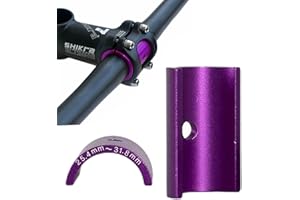BNVB Adaptateur de Potence de vélo,Guidon réducteur de Tige 31,8 mm à 25,4 mm en Alliage d'aluminium, adapteur, entretoises, Feuille de Conversion pour Guidon de VTT