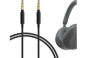 Kabel audio Geekria zgodny z kablami Sony WH-XB910N, XB900N, 1000XM5, 1000XM4, 1000XM3, WH-CH520, WH-CH720N, WH-910N, zamienny przewód stereo w oplocie nylonowym 3,5 mm (1,2 m)