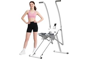‎CEIEVER Treppe Stepper Klappbare,CEIEVER Vertikale Klettermaschine mit Einstellbarer Pedale Tragbarer Crosstrainer Stepper mit LCD-Instrumentenanzeige 150Kg Last,für Heimtraining