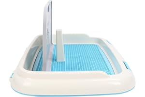 CERSALT Toilette per Cani, vasino per Cani Facile da Pulire con Rivestimento murale per Cani da addestramento(Blu)