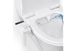 Couleeur Ultra-Slim Bide, Bidet Attachment for Toilet UK with Self-Cleaning Dual Nozzle Frontal & Rear Wash,Non-Electric Cold Water Bidet,Adjustable Water Pressure Toilet Seat Attachment