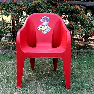 LEYSIN Kids Strong and Durable Sitting Chair for Indoor and Outdoor Use (Red) Pack of 1