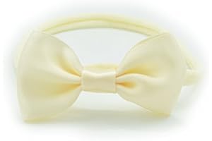 PrettyBoutique Baby Girls Satin Bow Soft Skinny Elastic Nylon Headband Hair Band Accessories