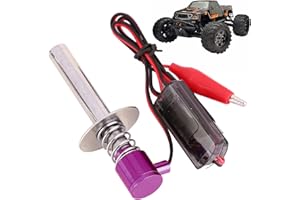 EQULUP 6v -24v RC Glow Plug Starter Accenditore, RC Car Hot Spark Nitro Engine Parti leggero Modello RC Auto a benzina Autori di accensione automatico per motore per auto RC