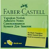 Faber-Castell Yapışkan Notluk, 50 x 50 mm, Fosforlu Yeşil
