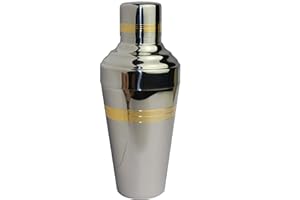 Yukiwa Baron Cocktail-Shaker, 51 cl, silberfarben, gelber Ring, hergestellt in Japan (11 Farben erhältlich)