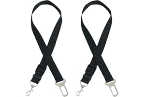 LYRAMIS 2 Pièces Ceinture Chien Voiture,Harnais Laisse de Sécurité Chat Securite Chiens Accessoires Attache Rallonge Transport en Accessoire Animaux Attacher,pour Chats Les Laisee et Chiot Compagnie Laisses