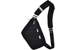 Fibrdoo Brusttasche, Anti-Diebstahl Sling Bag, Crossbody Schultertasche Herren Damen klein für Freien Reisen Wandern Joggen