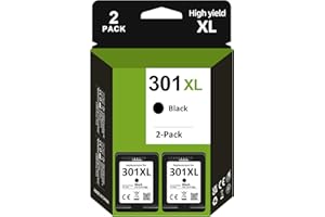 ColoWorld 301 kartridże do drukarki, czarne, 301XL regenerowane, do drukarek HP 301, kompatybilne z HP Deskjet 1050 1510 3630 3050 2050 Envy 4500 4502 4504 5530 OfficeJet 4630 3835, 2 sztuki