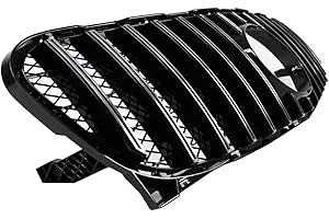 ‎DM AUTOTEILE Kühlergrill Chrom Schwarz kompatibel für Mercedes GLA X156 13-16 auf Sport-Panamericana GT DM Autoteile 2765
