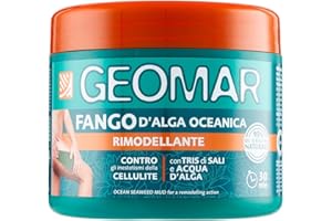 GEOMAR | Fango d'Alga Oceanica Rimodellante contro gli Inestetismi della Cellulite, 95% di Origine Naturale, con Tris Di Sali (Marino, di Epsom e del Mar Morto) e Acqua d' Alga, Made in Italy, 600 g