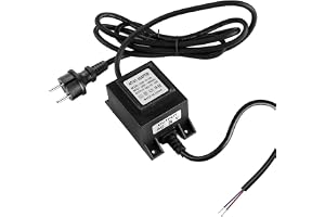 BAIFULAI LED-transformator 24 V strömförsörjning AC/AC 15 W 0,6 A, utomhuskontaktströmförsörjning, IP68 vattentät, 24 V 220 V