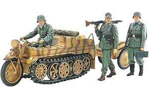 TAMIYA 35377-000 Militär 35377 1:35 Dt. Sd.Kfz.2 Kettenkrad (Mit.Prod.) - Reproducción fiel, modelismo, kit de plástico, manualidades, aficiones, maquetas, montaje, sin barnizar