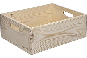 WEITERE Trend Line Stapelbox Holz Gr. M 30 x 40 x 13,5 Holzkiste Holzbox Kiste Box