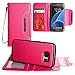 Produktbild CellularOutfitter Samsung Galaxy S7 Compact Wallet Case w/ Matching Detachable Case and Wristlet - Hot Pink