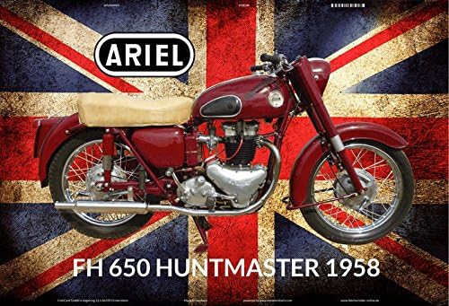 Schatzmix Ariel FH 650 huntmaster 1958 UK motorrad blechschild