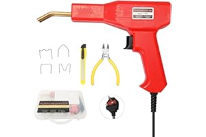 Hniuyun 50W Plastic Welder, Plastic Welding Kit with 200pcs Hot Staples, Car Bumper Crack Repair Kit for Most Plastic Repair