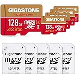 [5 Anni Recupero Dati Gratuito] Gigastone scheda di memoria 128 GB Set da 5, 4K Game Pro, Specialmente per GoPro Drone Switch