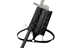 Vigcebit Cover - PU Leather Frog Scabbard Holder,Double Scabbard Strap, Shoulder Back Belt, Scabbard Cover, Cosplay Accessory