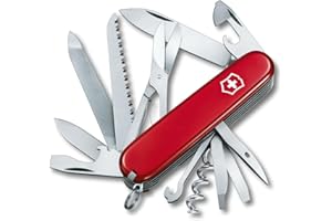 Victorinox Ranger, Navaja suiza con 21 funciones, incluyendo sierra para metal, cincel de madera y tijeras, de color rojo