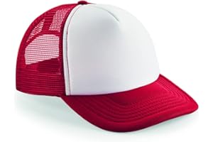 Beechfield Vintage Plain Snap-Back Trucker Cap - Classic Retro Style Hat