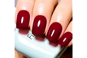 Firedeep Burgundy Red Gel Nail Polish Jelly Sheer Red Nail Polish UV/LED Soak Off Gel Polish for Autumn and Winter 0.54 Fl Oz 1Pcs
