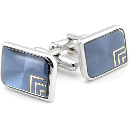 Kavove The Cool Breeze Blue Cufflinks For Men