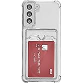 KZY İLETİŞİM Samsung Galaxy S21 FE Kapak Kamera Korumalı Kartlıklı Darbe Emici &Ouml;zellikli Şeffaf Silikon Kılıf