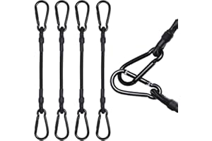 LOOGI Bungee Cords with Carabiner, 4 Set 30 cm (30cm x 4pcs)