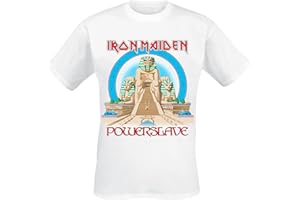 Iron Maiden Powerslave World Slavery Tour 1984-1985 Männer T-Shirt weiß Band-Merch, Bands