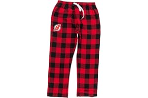 Calhoun NHL Surf & Skate Men's Team Logo Plaid Pajama Pants – 100% Woven Brushed Soft Fabric