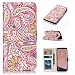 Produktbild Hozor Samsung Galaxy S8 Plus S8+ 6.2 zoll Hülle Gemalte Erleichterung Drucken Design PU Ledercase Tasche Schutzhülle Anti-scratch Magnetverschluss Telefon-Kasten Handyhülle Bookstyle Handycover - Line-Blume