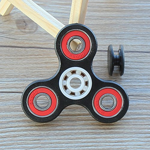 Sunnytech Tri-Spinner Fidget Plastic EDC Hand Spinner DIY Puzzels for Autism Anxiety Boredom HS01A (ceramic bearing) Black Sunnytech Tri-Spinner Fidget Plastic EDC Hand Spinner DIY Puzzels for Autism Anxiety Boredom HS01A (ceramic bearing) Black