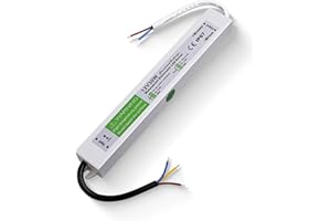 THUNGCIT Wasserdichtes IP67-LED-Netzteil, Niederspannungs-Transformator-Adapter, LED-Treiber, Beleuchtungstransformator-Konverter für LED-Streifen, LED-Display und Außenbeleuchtung (12V 30W)