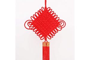 LUMoony MoonyLI nodo cinese fatto a mano nappa rosso appeso ornamenti per feste di inaugurazione della casa, felice ciondolo orientale. (Nodo cinese)