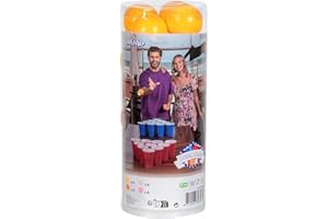 Boland 30853 - Set de balles de beer pong, 24 balles dans une boîte de rangement, accessoire idéal pour les jeux de fête