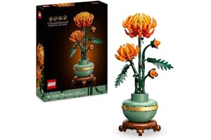 LEGO Icons Chryzantema 10368 | Sztuczne kwiaty, dekoracja do domu, prezent dla dorosłych, klocki dla kobiet i mężczyzn na urodziny, 278 elementów