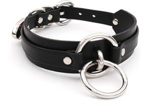 lalatia Handmade Women O Ring Faux Leather Choker