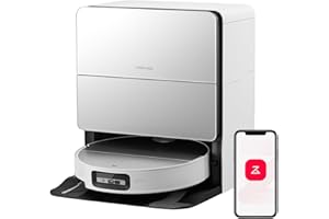 roborock Saros 10 Aspirateur Robot 22000 Pa, Système VibraRise 4.0, Évitement d'obstacles Reactive Al 3.0, Châssis AdaptiLift, Anti-Enchevétrements, Station Tout-en-un (Mise à Niveau du S8 MaxV Ultra)