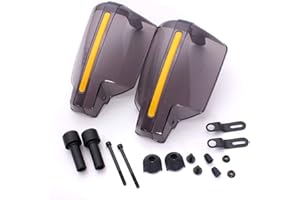 Tuoservo 22mm 7/8'' Universal Motorcycle Bike Handlebar Hand Guards Protector 1Pair (Clear)