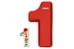 MARUKO Kuchenform Zahlen Silikon Backform Zahlen Groß 3D Number Cake Backform Anzahl 1 DIY Kindergeburtstag Hochzeit Jubiläum Geburtstagstorte Zahlenbackform