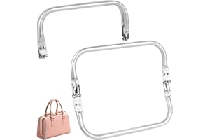 UKOFEW 2PC Borsa a Forma di U Manico Interno Bacio Chiusura a Chiusura Telaio,Borsa in Alluminio Manico Borsa Cornice,Chiusura Borsa Uncinetto Cornice a U,per Borsa Frizione Artigianato Progetti Fai da Te