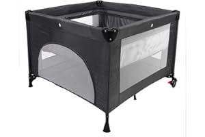 nania Lit Parapluie avec étage - 0-36 Mois - Facile à Plier - Sac de Transport et Matelas Inclus 100 x 100 cm