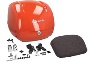 Scooter-ProSports Top Case Original Piaggio 36 Litres for Vespa GTS 125, 300 CCM from Year of Manufacture 2020 (Orange Brick A11)