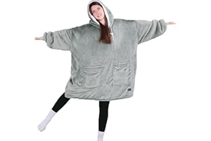 PanxHome Bluza z kapturem, koc z rękawami